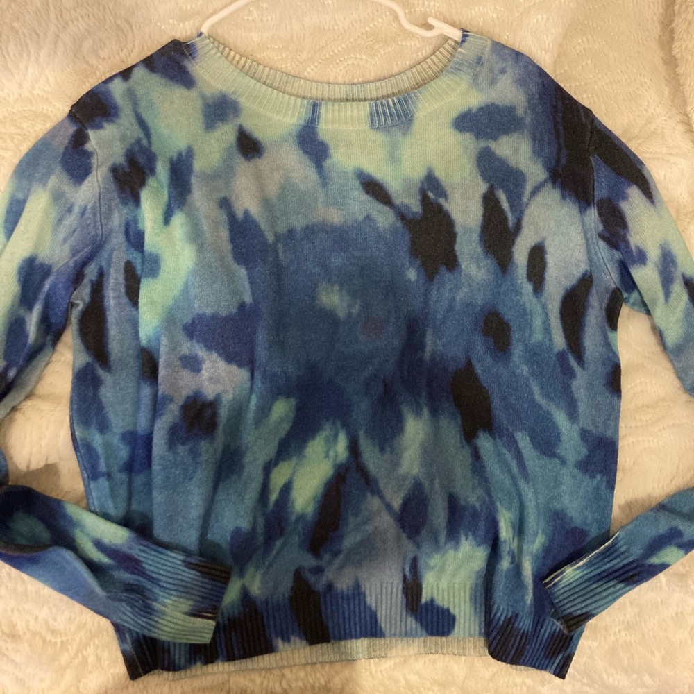 NWT Autumn Cashmere unique sweater tie dye effect